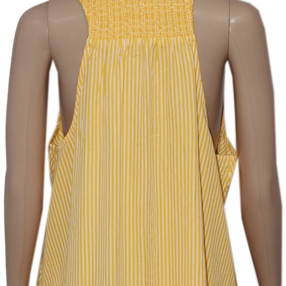 Free People Be Real Mini Dress Striped Printed Smocked NWT S & M - Picture 9 of 9